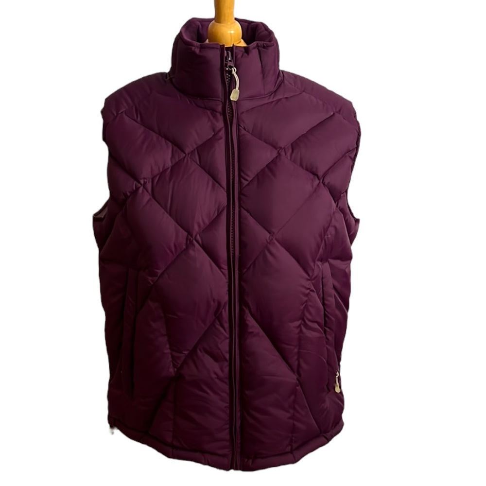 Cabela's Goose Down Purple Quilted Vest Medium